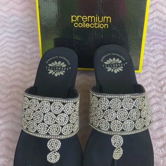 Yellow Box Premium Collection Oudry Silver Beaded Wedge - Picture 4 of 10